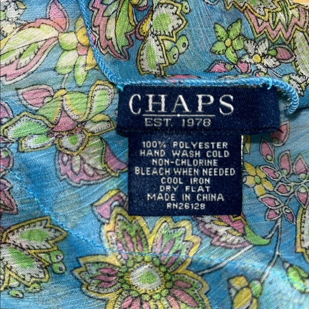 Chaps‎ Multicolor Floral Sheer Scarf